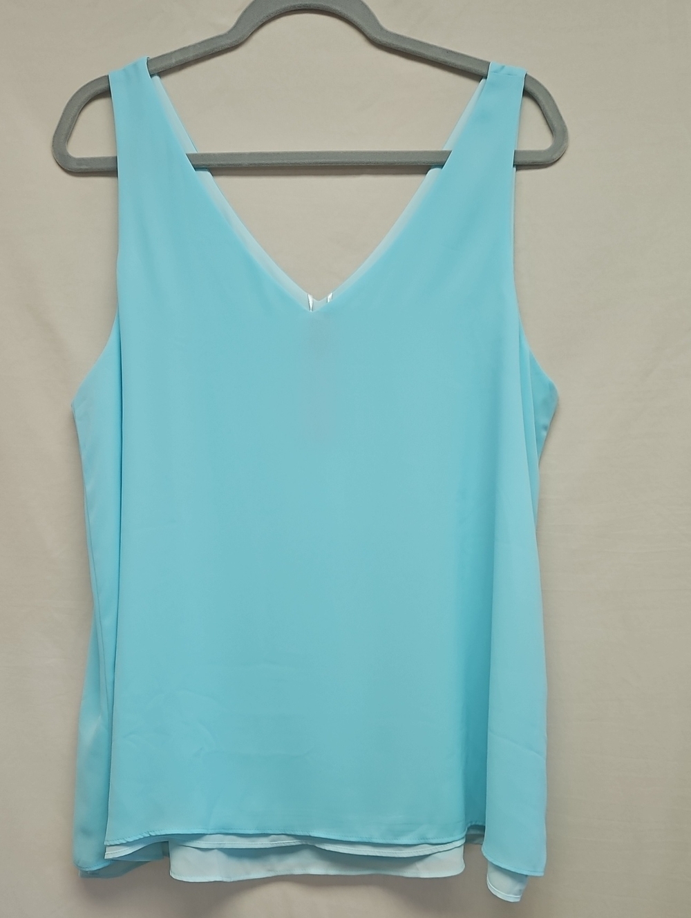 NWT Lilly Pulitzer Reversible V Neck Tank Top Large Aqua Resort Wear
